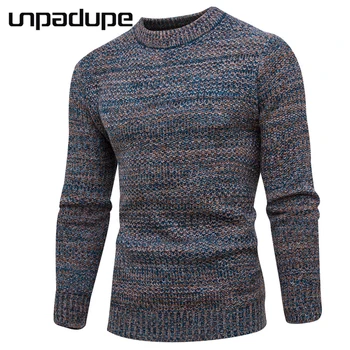 

Unpadupe 2018 Fashion Brand Clothing Men Sweater Gray Red O-Neck Slim Fit Casual Pullover Men Sweaters Knitting Mens XXL ASLJE56