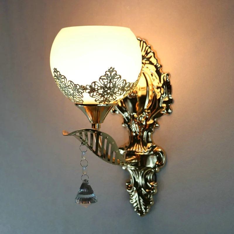 Скандинавский светодиодный настенный светильник в европейском стиле золото стеклянный настенный светильник для спальни гостиной лампы для лестниц и коридоров прохода света украшения дома - Цвет абажура: A4