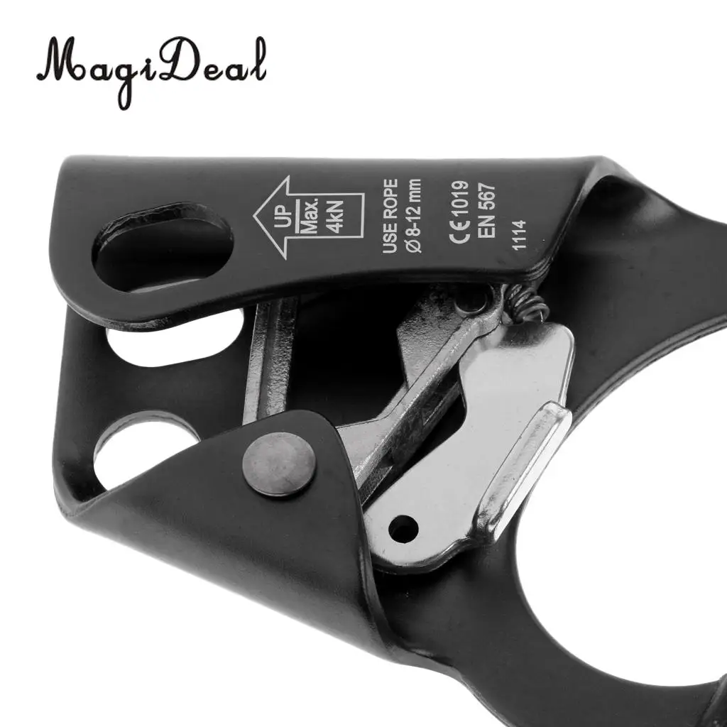 MagiDeal Outdoor Mountaineering Climbing Left and Right Hand Ascender Arborist Rappelling Gear Rope Clamp for 8-12mm Rope