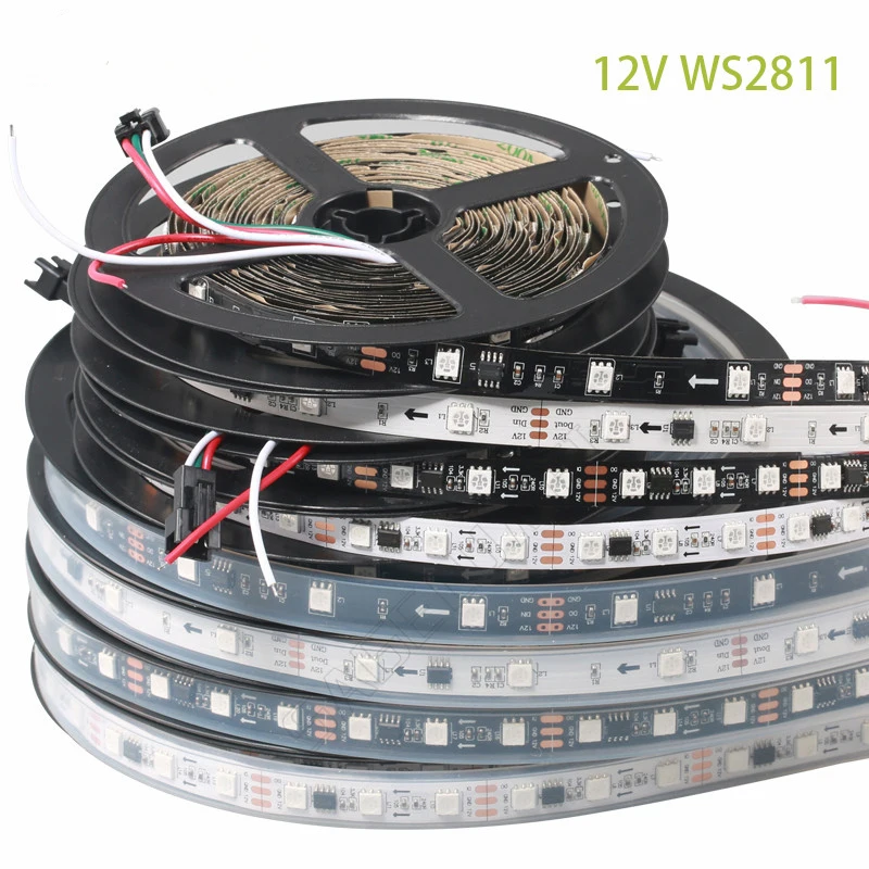 

DC12V 5M LED Pixel Strip Light Rgb Full Color Led Strip Ribbon Flexible Addressable Digital LED Tape LED Strip Light