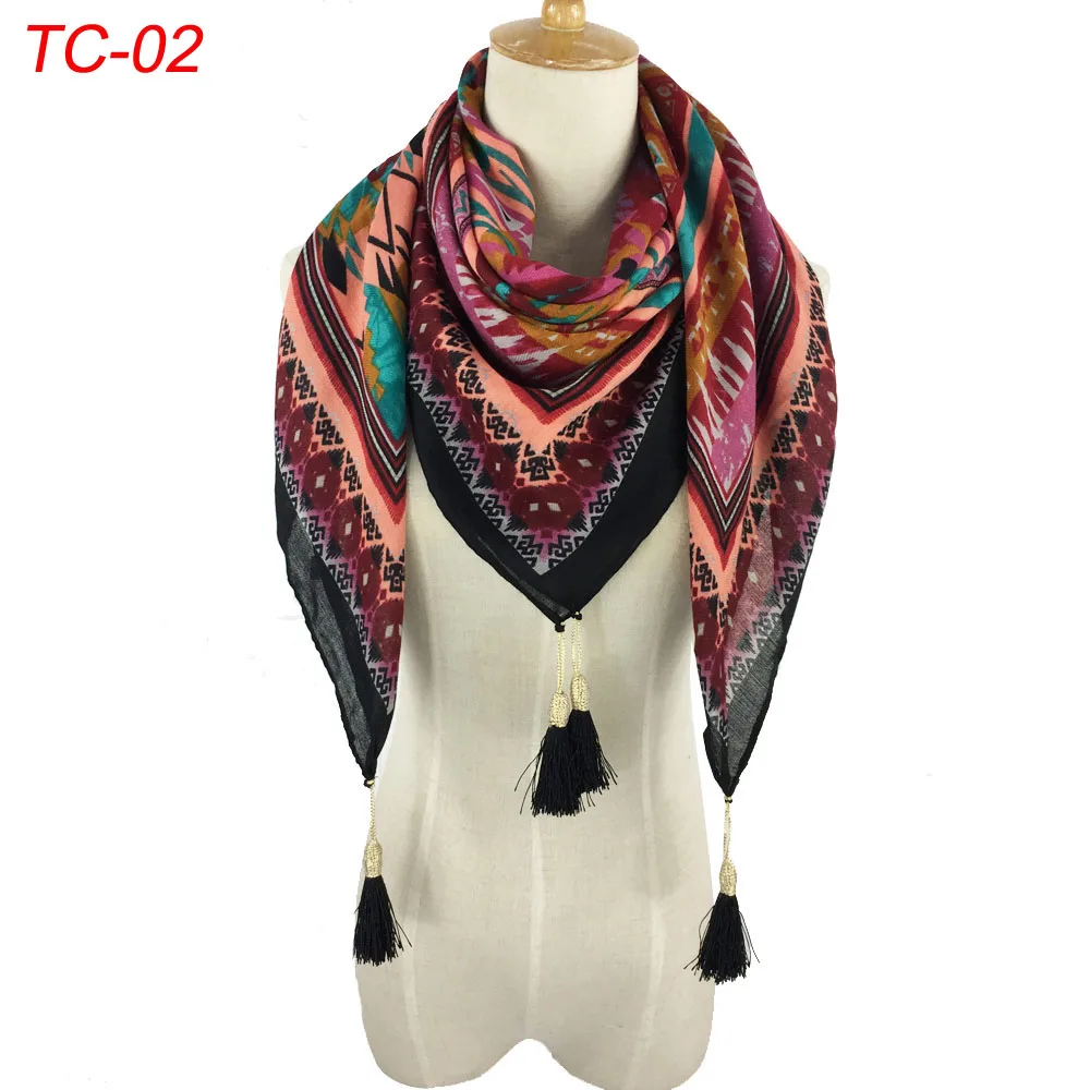 Хорошая цена, 24 цвета,, горячая мода, красивый принт, кисточка, свободно свисающие шарфы, квадратные шарфы для женщин, костюм