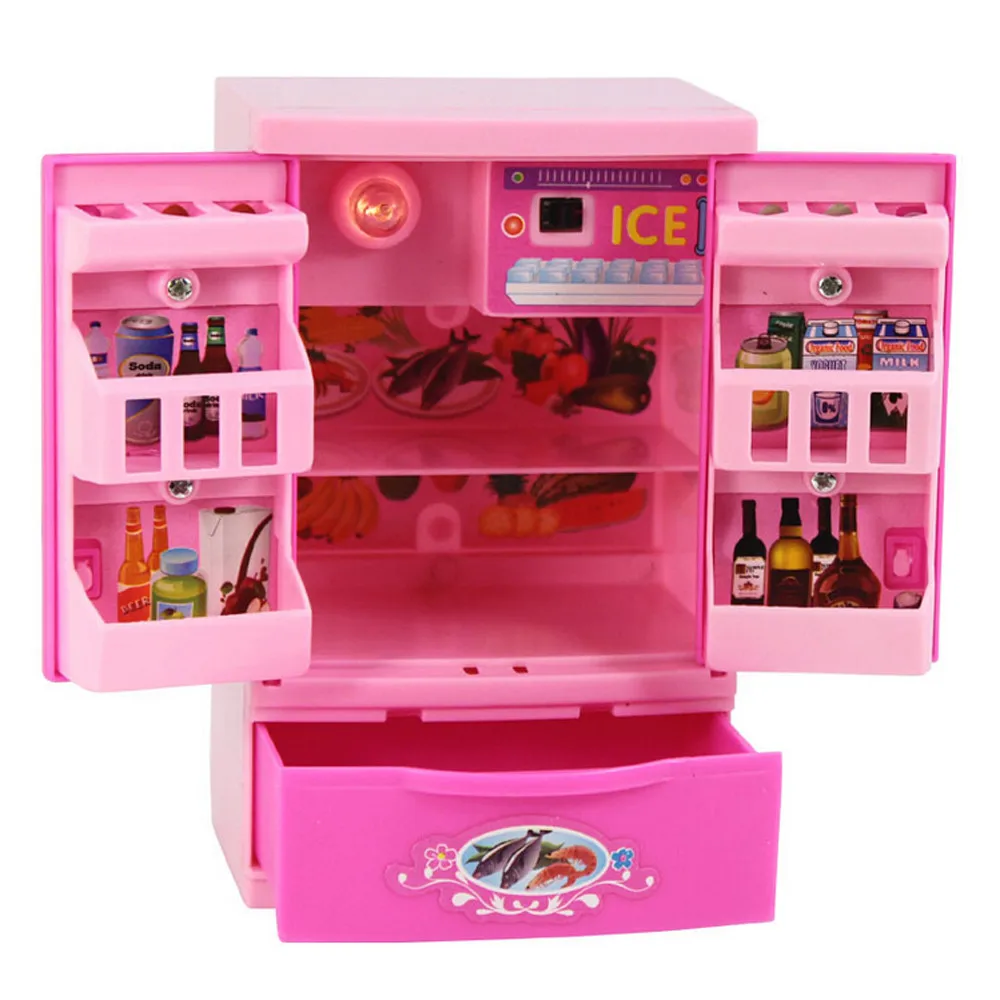 

Hiinst kids kitchen toys 2017 Baby Kid Developmental Educational Pretend Play Home Appliances Kitchen Toy Refrigerator Gift*R