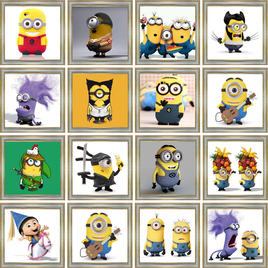 

Minions 5D DIY Diamond Painting Full Mosaic Cartoon Rhinestone Cross Stitch Kit Embroidery Patterns Wall Sticker Home Decor