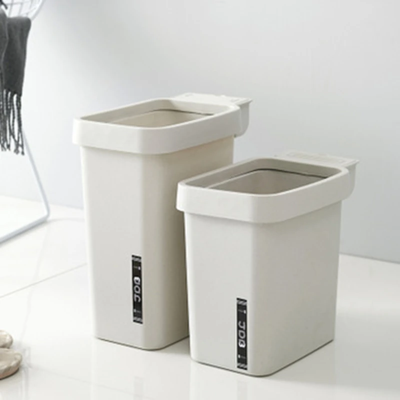 Plastic Waste Bins Household Without Cover With Pressure Ring Paper
