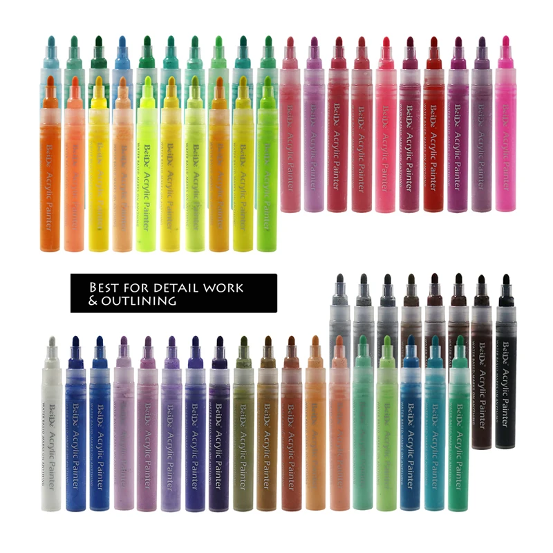 waterproof acrylic marker set strong covering force art on rocks, stone, clothes, metal and so on