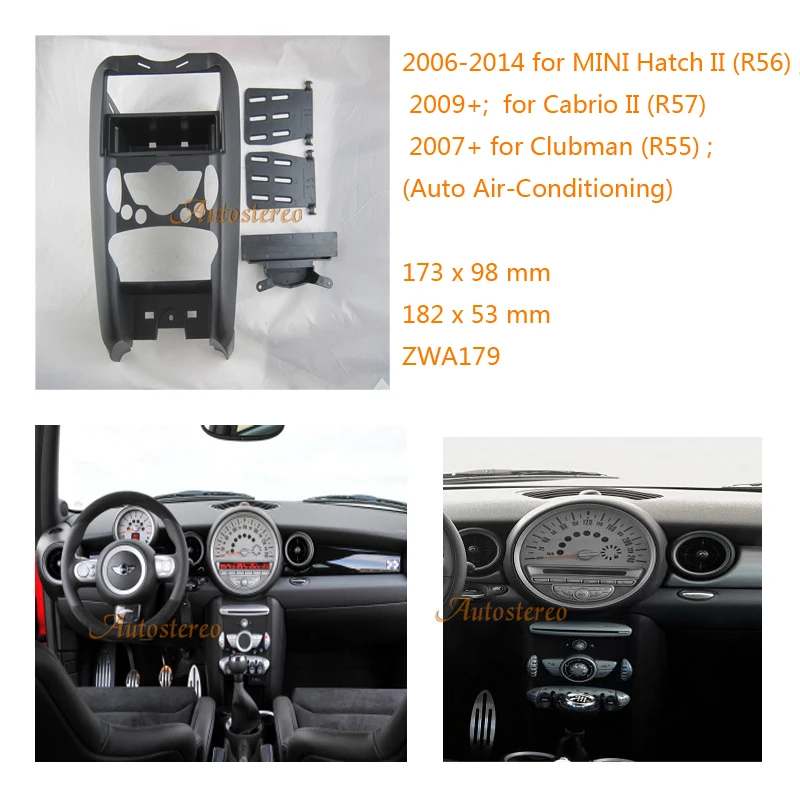 

Autostereo Car Radio Fascia frame for Mini Coupe 2012+ Stereo Install Dash Kit Face Plate Panel