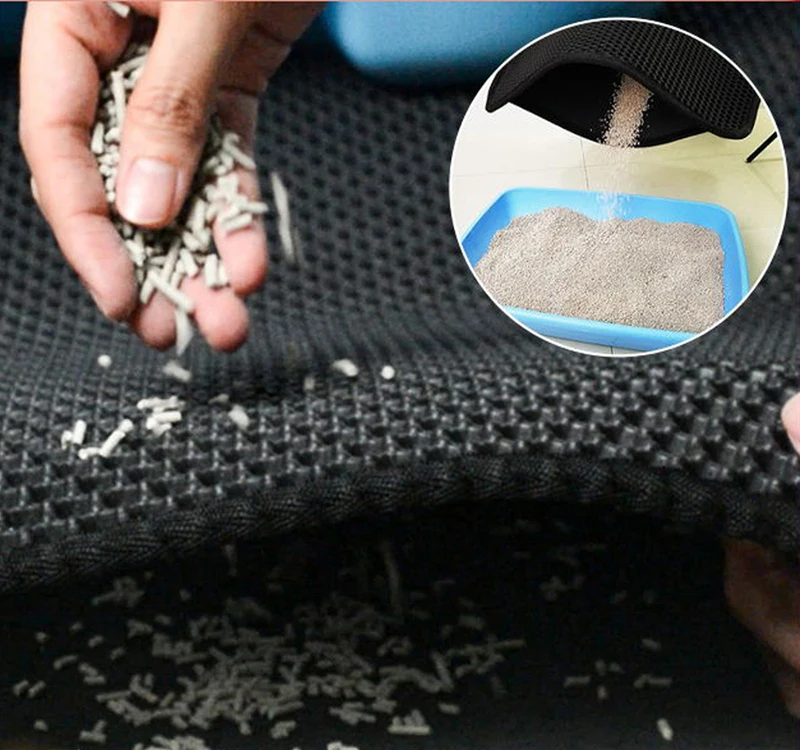 Коврик для кошачьего туалета Премиум лапы питомцев двухслойный влагозащищенный