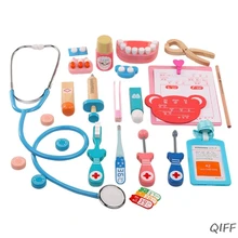 Детская одежда Детский Набор доктора ролевых игр ролевые игры медицинская кровать из дерева комплект притворяться доктор игрушки для детей