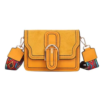 

Amorvivi Scrub pu women's bag new sewing line small square bag wild ins super fire wide shoulder strap Messenger bag