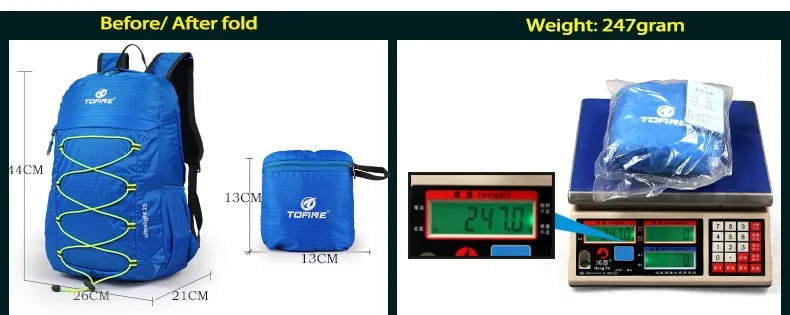 25l ультра-легкий Водонепроницаемый Нейлон складной Для женщин рюкзак мужские дорожные Рюкзаки Альпинизм дорожная сумка на молнии