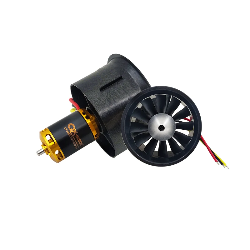 Бесщеточный двигатель 2822 3800KV набор EDF для дрона DIY 64 мм с 12 лопастями вентилятором