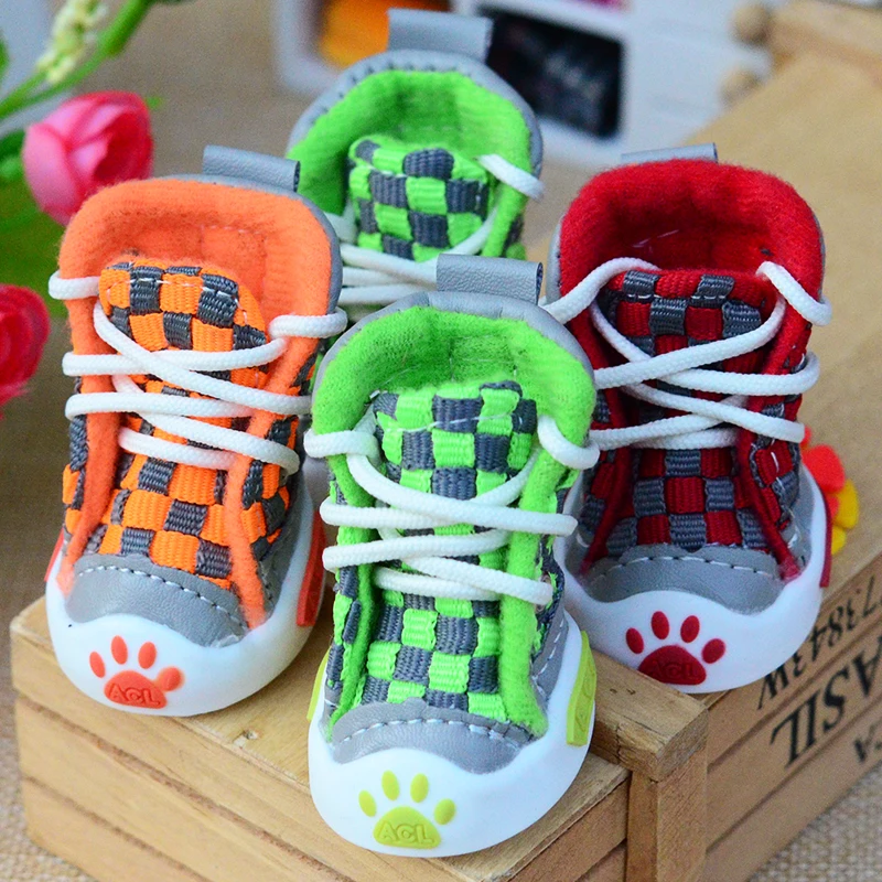 High Quality Canvas Boots Shoes For Small Medium Pet Dog Cats, Slip