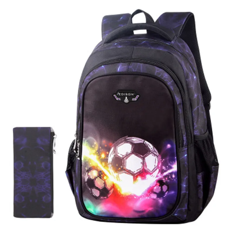 Printing Backpacks Little Boys Soccers School Bags for Kids Cool