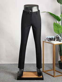 

Mens Slim Fit Pencil Pants Suit Pants Smart Casual Straight Trousers Ankle-Length Thin Summer Trousers Plus Size XS-7XL A1