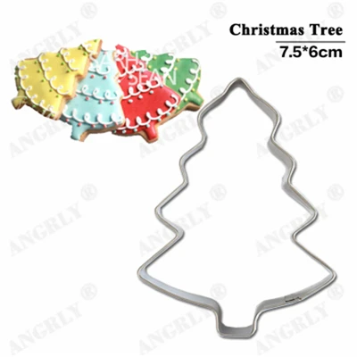 Рождественская форма для печенья из нержавеющей стали, форма для конфет, печенья, инструменты для приготовления пищи, Рождественская тематика, металлические формочки, форма для снежинок - Цвет: Светло-серый