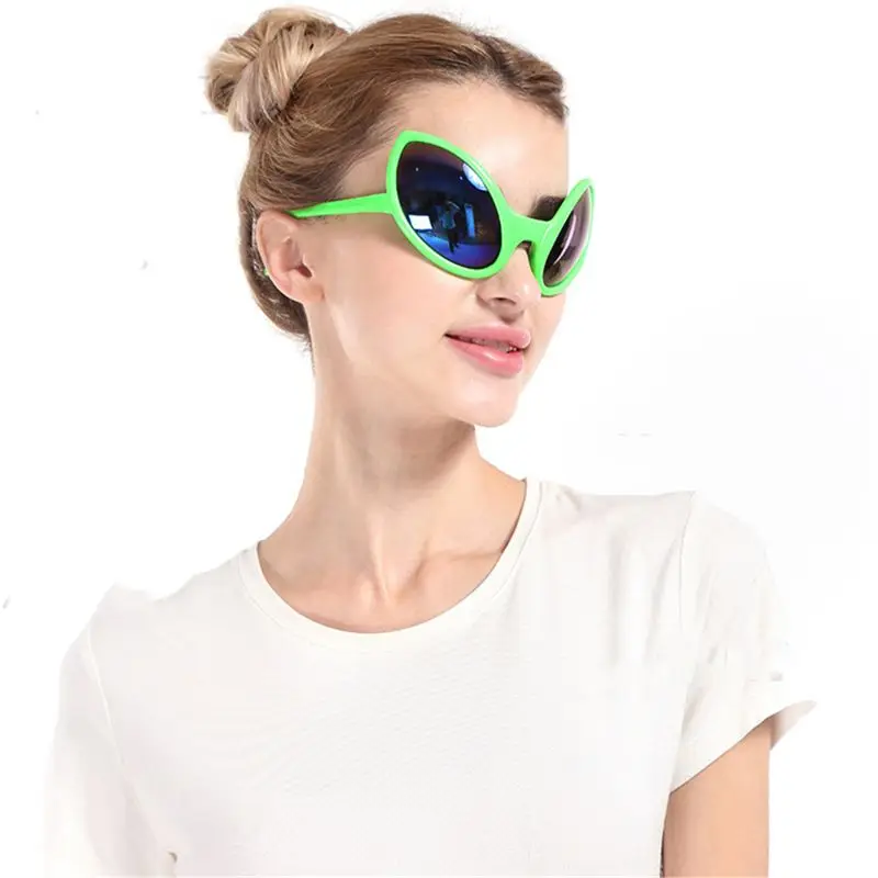 

OOTDTY Funny Alien Costume Mask Novelty Beach Sunglasses Halloween Party Favors Photo Props Supplies Kids Adult Toy