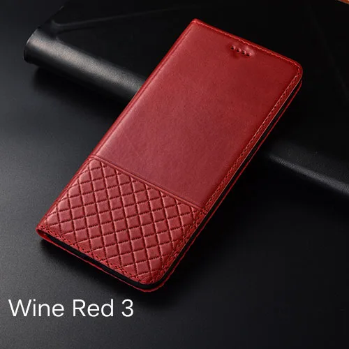 Чехол для Xiaomi Mi A2 Lite KEZiHOME Клетчатый Стиль Натуральная кожа флип Бумажник чехол для Xiaomi Mi A2 Lite чехол для телефона s - Цвет: wine red 3