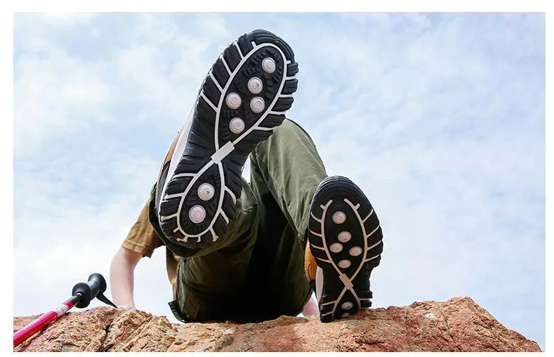 Для мужчин уличные дышащие кеды треккинговые ботинки новый бренд мужской обувь для мальчиков Открытый Восхождение походные сникерсы Trail