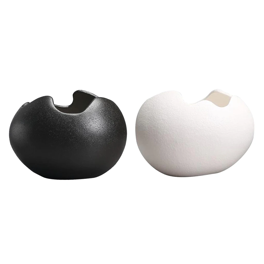 2pcs European Style Vintage Hydroponics Flower Succulent Nursery Black&White Garden Pots & Planters Home Docoration