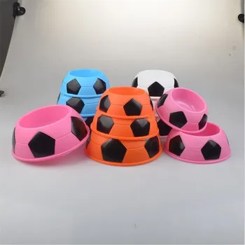 

Dog bowl Environmental PP resin pet bowls football design S M L E26