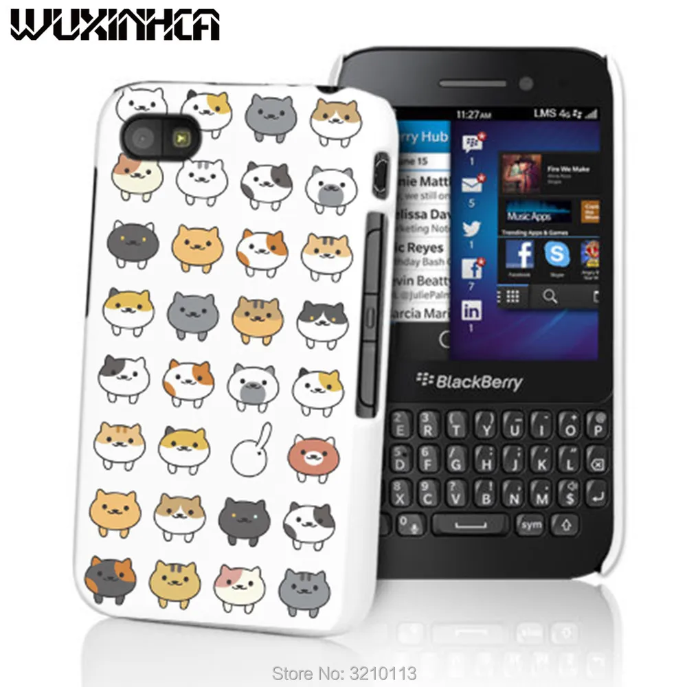 

WUXINHCA High Quality Hard Plastic Case Cover For Blackberry Z10 Z30 A10 Q5 Q10 Q20 Neko Atsume 1 Patterns phone case