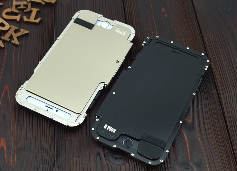 

Armor Metal Stainelss 304 Flip ip6 Case For iPhone 6 6S Plus Shock Proof Cover Outdoor Shell Military Quality Standard Kickstand