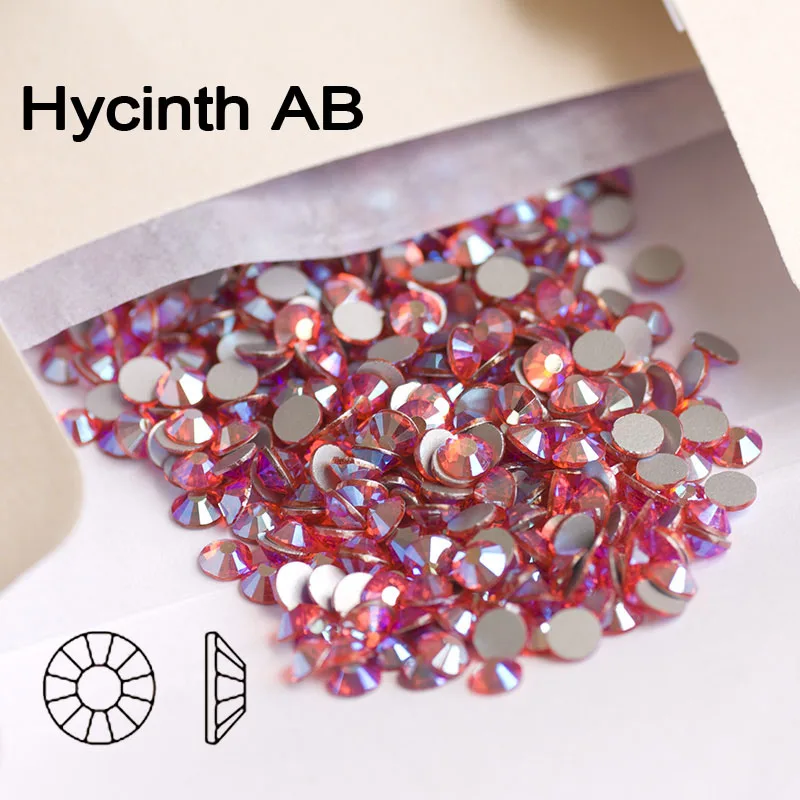 SS16 SS20 AB не горячей фиксации стразы с плоской задней частью стразы кристаллы стразы аксессуары для одежды украшения костюма - Цвет: Hycinth AB