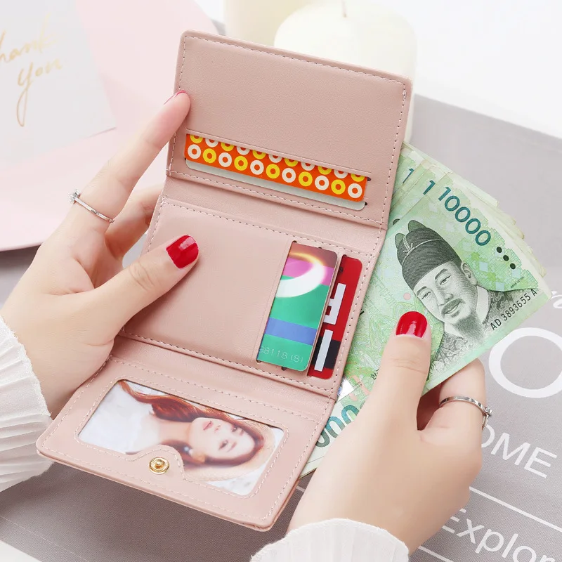 Women wallets Leather Small Brand Mini Women pearl Wallets Purses Female Short Coin Zipper Purse floral Credit Card Holder 422