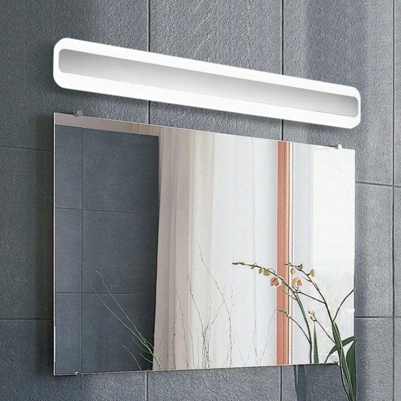 بسيط Led مرآة الجبهة مصباح الاكريليك 40/50 سنتيمتر الحمام ماكياج جدار ضوء AC85-265V نوم المرحاض الغرور شمعدانات جدارية أضواء