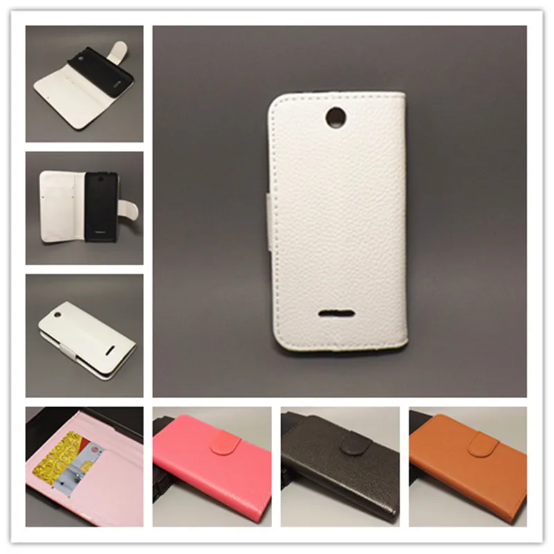 

for Nokia 225 Dual SIM/225 Lichi Texture Leather Case Pouch Flip case with 2 Card Holder and pouch slot