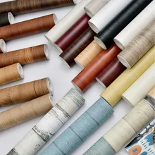 ПВХ виниловые обои с деревянной текстурой для кухонных шкафов, полки, наклейки для дверей шкафа, водостойкие самоклеющиеся наклейки на стену