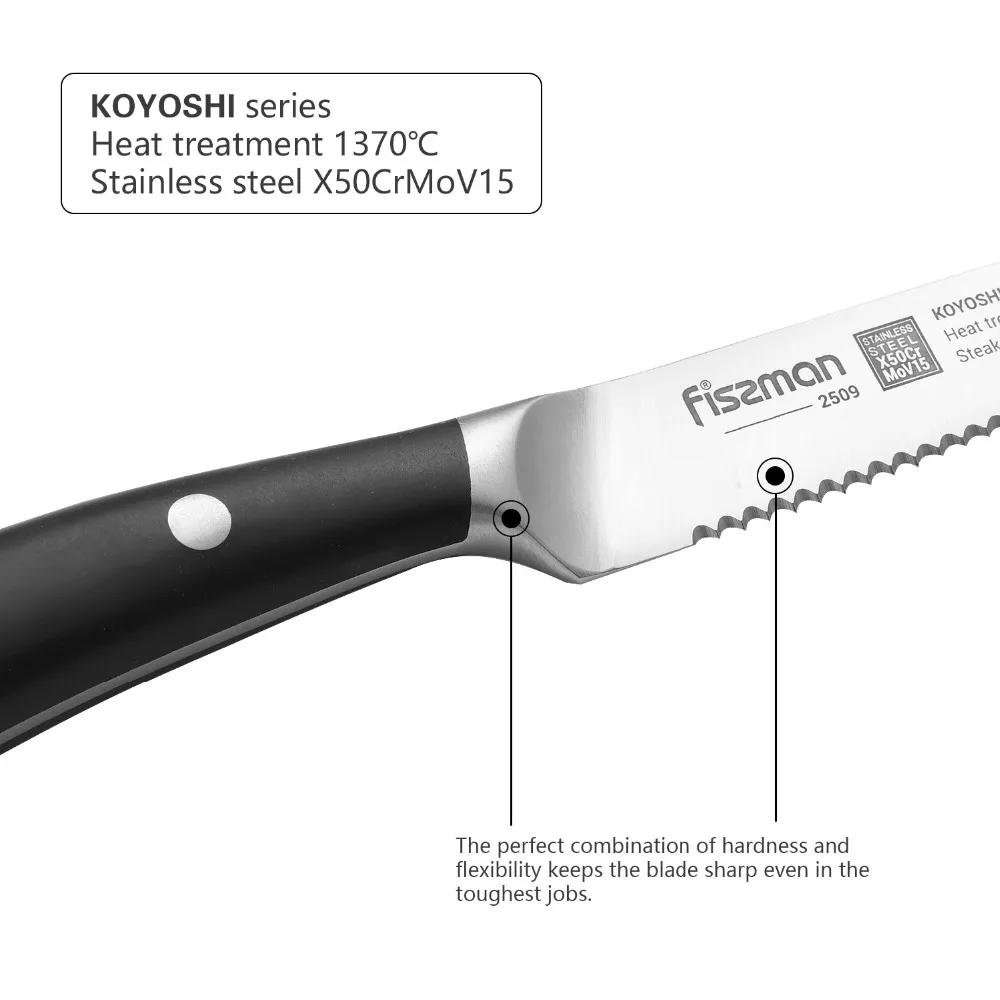 FISSMAN нож для стейка KOYOSHI серии высокоэффективные немецкие стальные кухонные