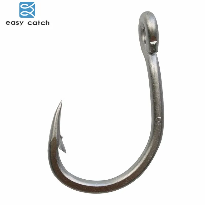 

Easy Catch 20pcs 10884 Stainless Steel White Strong Big Game Fish Tuna Bait Fishing Hooks Size 2/0-12/0