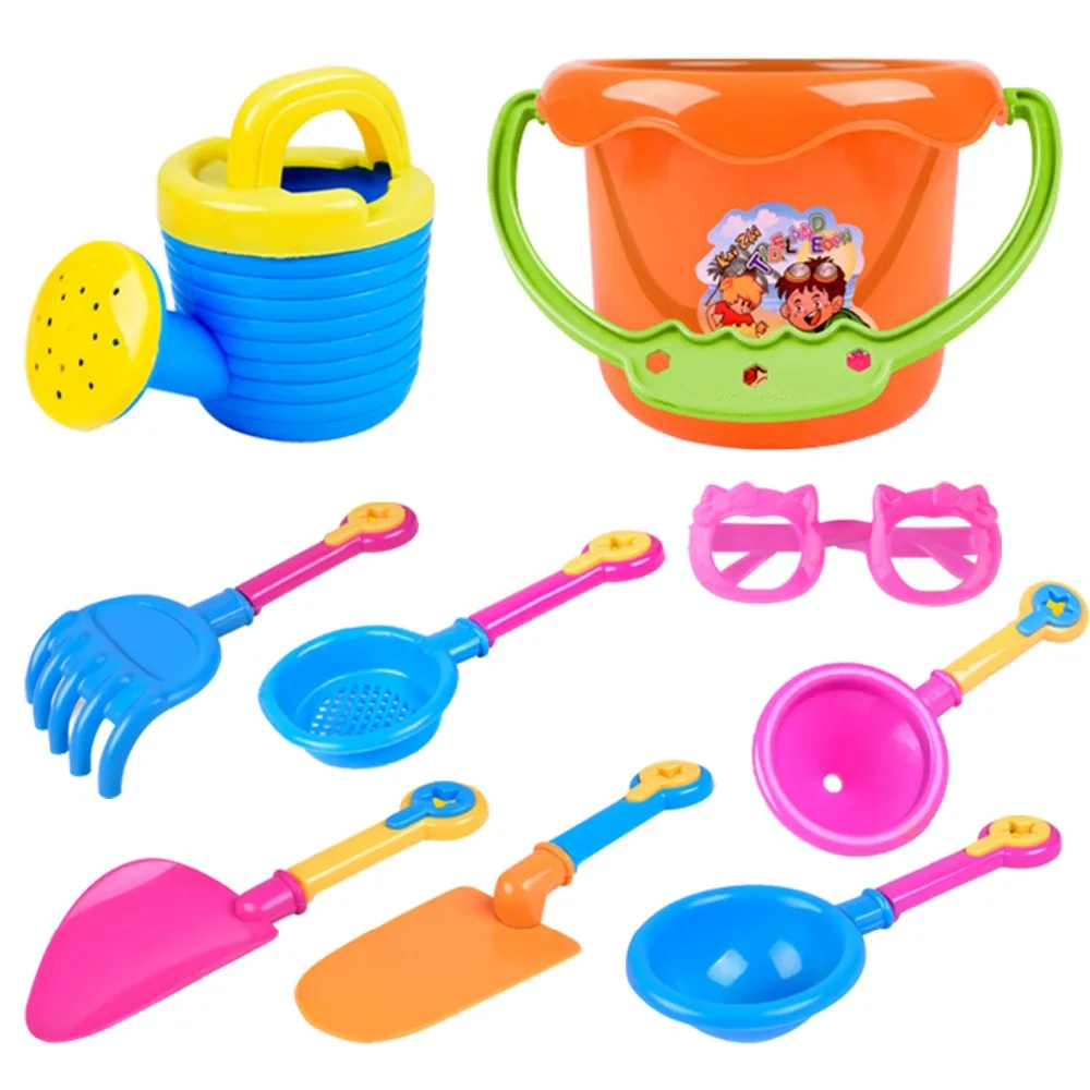 9 комплектов детских игр, водяные игрушки с песком, солнцезащитные очки, пляжный набор игрушек для детей, песчаный бассейн, пляж, для игры в воду, игрушки для песка