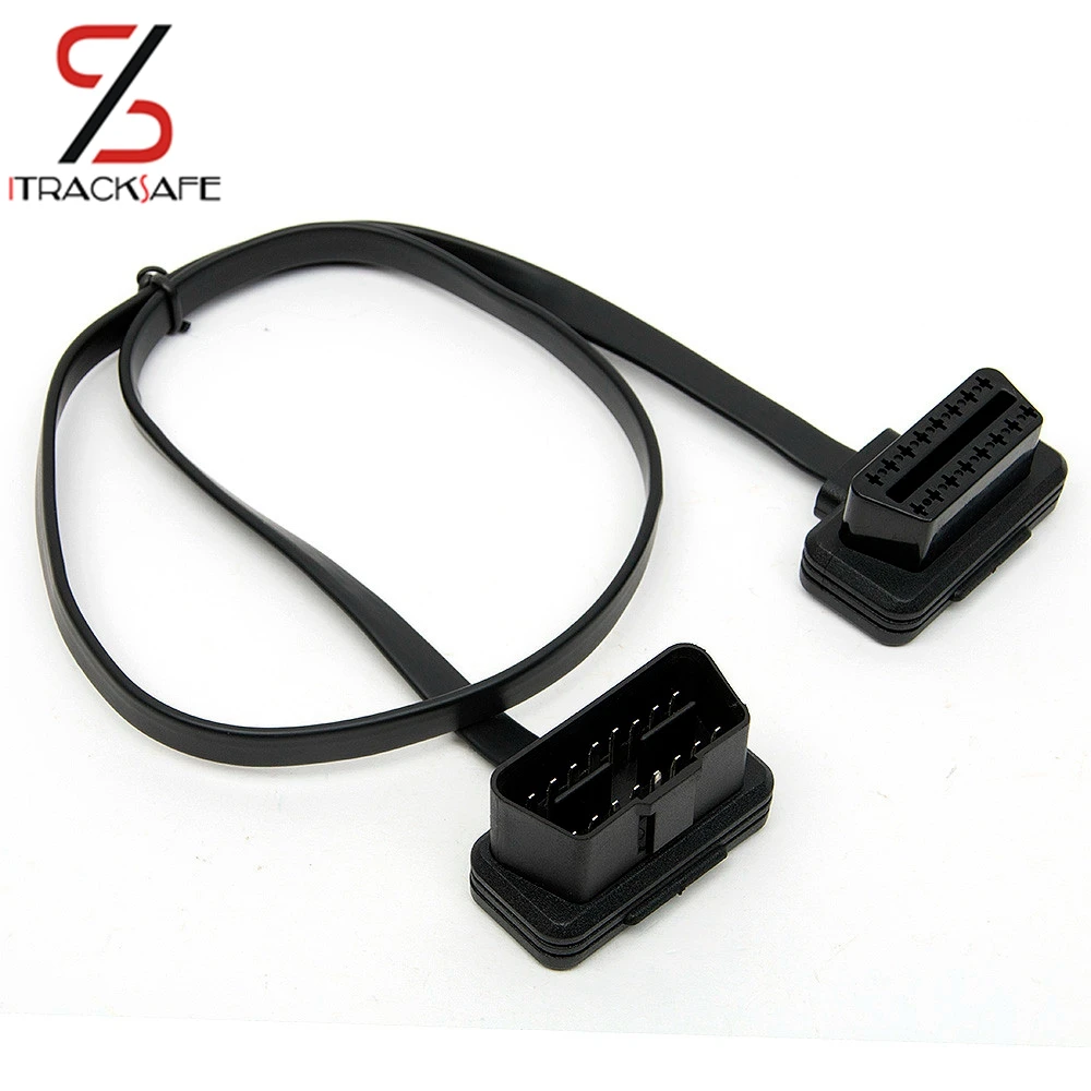 Плоский тонкий As Noodle OBD 2 II OBDII OBD2 16 Pin штекер гнездо ELM327 диагностический