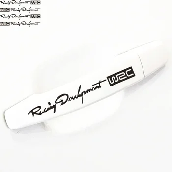 

4 x Newest WRC Car Door Handle Stickers Decal for Peugeot RCZ 206 207 208 301 307 308 406 407 408 508 2008 3008 4008 5008