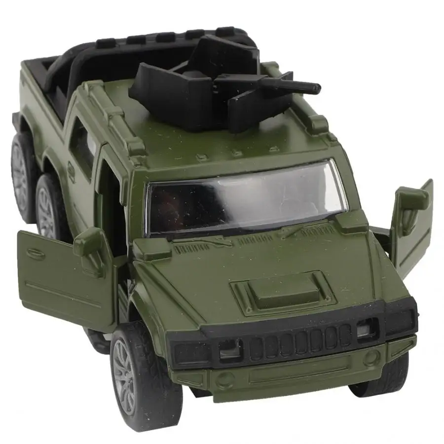 

1:32 Alloy Simulation Military Car Eletric Vehicle Car Model Toy with Sound Open Door Racing Car Children Kids Toy Gift