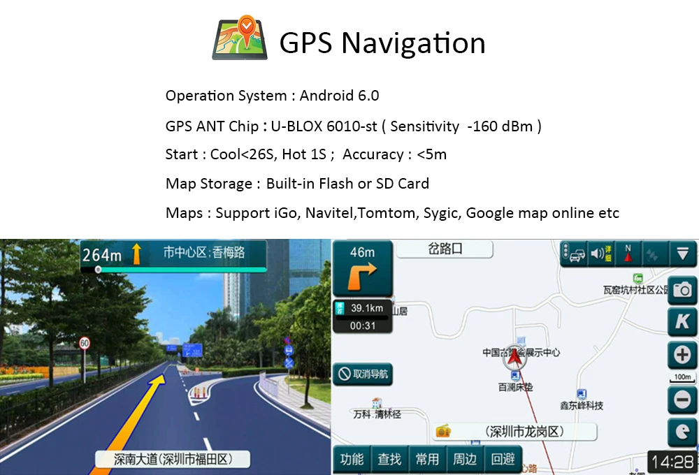 Best 2 Din Car Radio GPS Android Car Stereo Bluetooth Touch Screen Autoradio USB SD iPhone iPod MP3 TV In Dash Car DVD Player 3