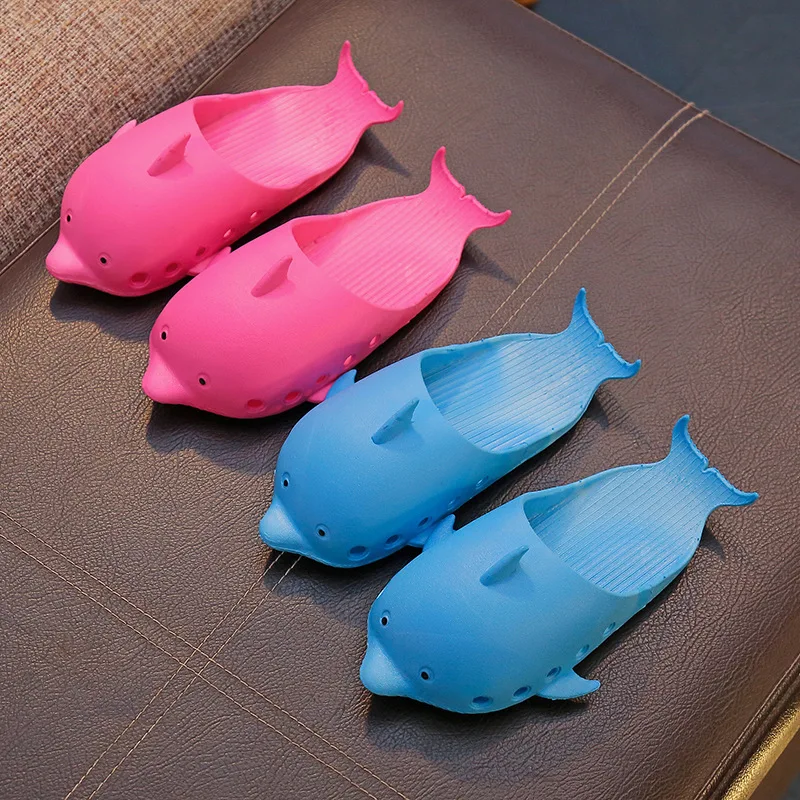 Summer Kid Slippers Dolphin Baby Girls Toddler Shoes Soft Creative Shape Fish-type Boys Home Slipper Children Outdoor Sandals