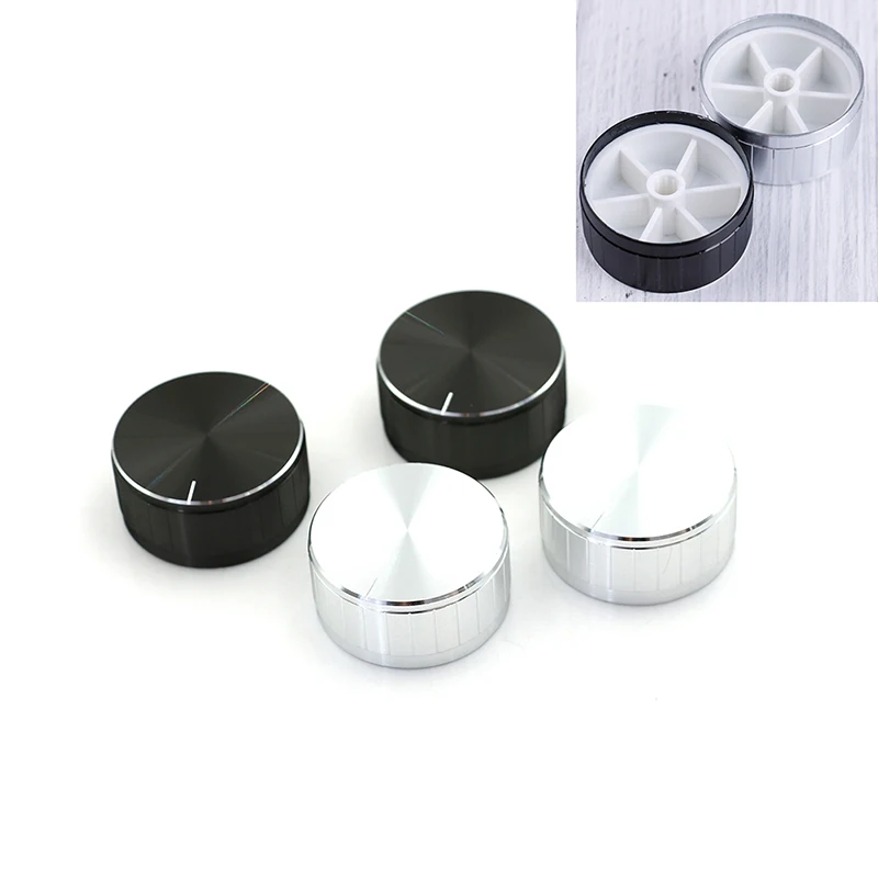 

Volume Control Amplifier Knob Wheel Aluminum 40*19*6mm Black White