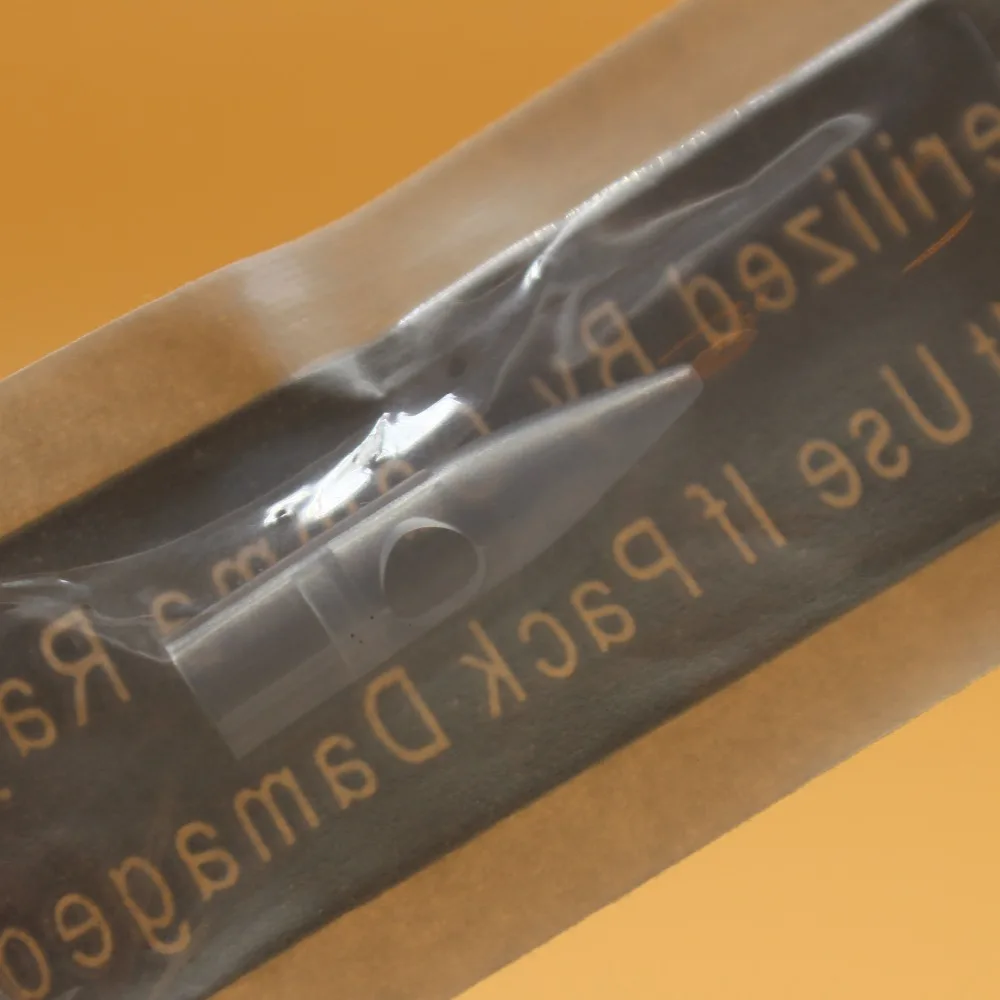 100Pcs 1RL Tattoo Caps Permanent Makeup Tattoo Needle Tips For BioTouch Drangon/Mosaic/Merlin Eyebrow Lip Machine