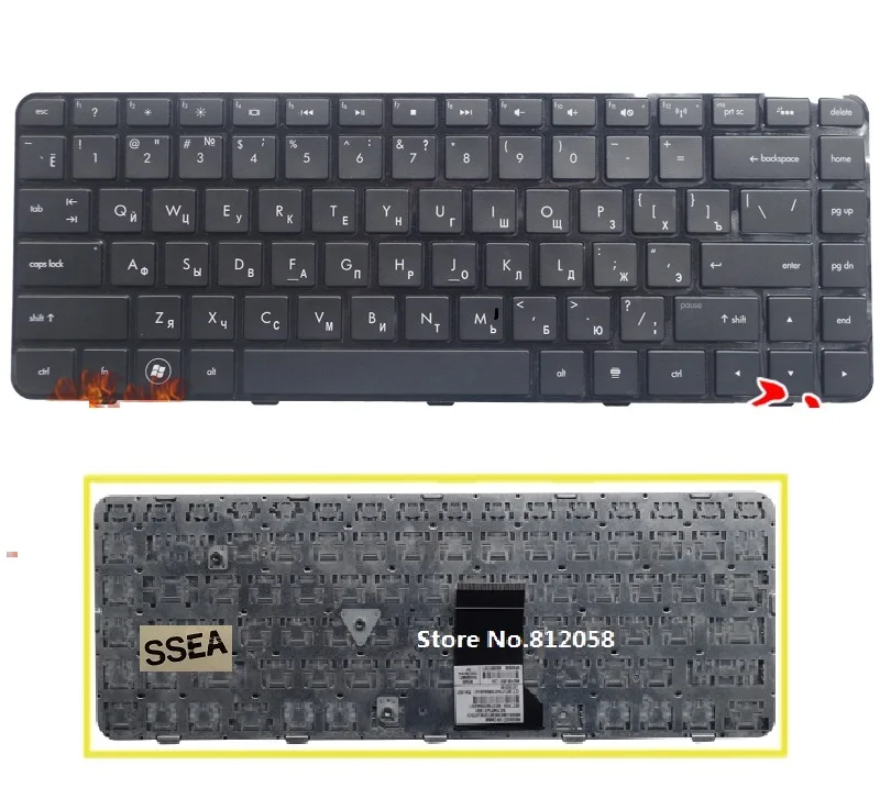 

SSEA New Russian Keyboard black for HP Pavilion DM4 DM4-1000 DM4-2000 DV5-2000 laptop RU keyboard