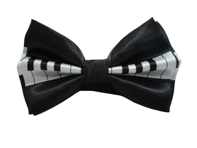 Новая мода Мужская черный рояль клавиатуры Bowties для мужские