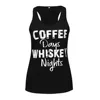 חולצת שמלה קייצית עם הדפס קפה ביום וויסקי בלילה