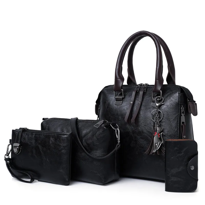 Высококачественные композитные сумки для женщин из искусственной кожи 4 шт./компл. сумки на плечо для дам женские роскошные сумки Сумка-тоут