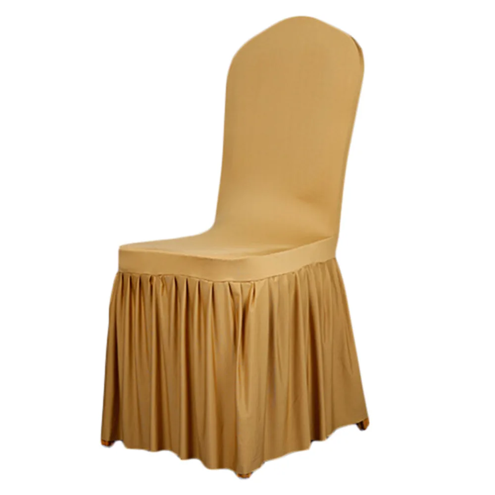 2x Fitted Lycra Chair Covers Spandex Wedding Banquet Anniversary Party Cloth SET