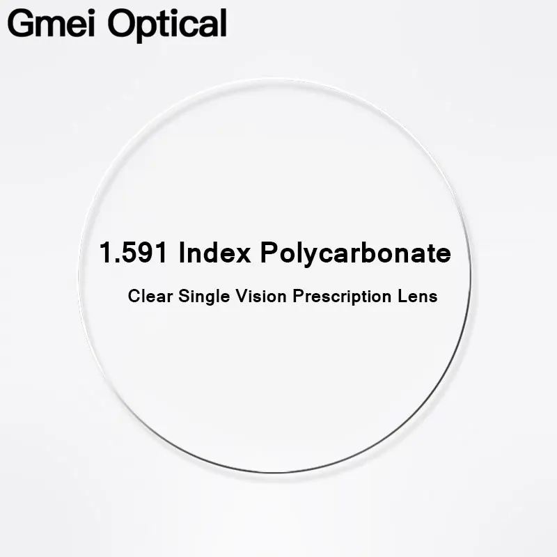 

Gmei Optical 1.591 Index PC Polycarbonate Prescription Glasses Unbreakable Lenses for Myopia Hyperopia Anti Impact Anti UV