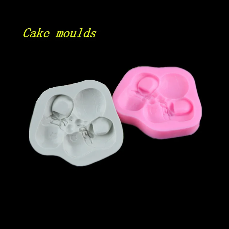 

85*78*14mm baby shoes shape silicone mold fondant cake chocolate decoration mould baking tools DIY craft mold