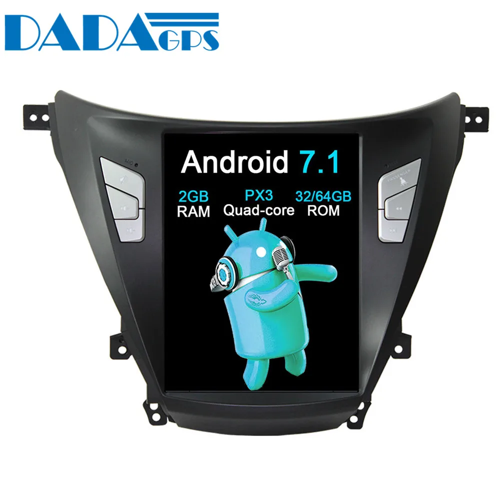 

10.4"Tesla style Android 7.1 Car multimedia Radio player For HYUNDAI ELANTRA / MD 2011-2018 GPS Map Navigation no dvd WIFI