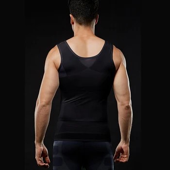 

Men Slimming Body Shaper Waist Trainer Belly Compression Vest Gym Tops TY53